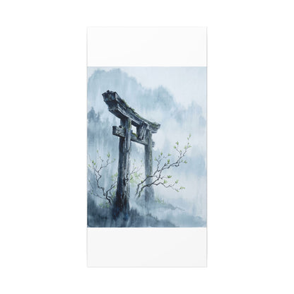 Torii Gate Canvas Art | Spring Zen Sumi E Art