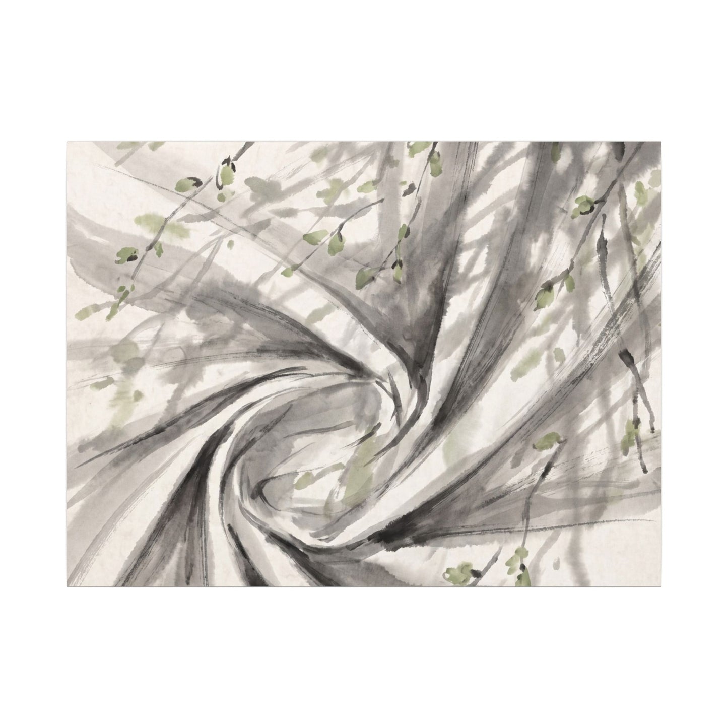 Silk Drape Spring Canvas Art | Zen Contemplative Design