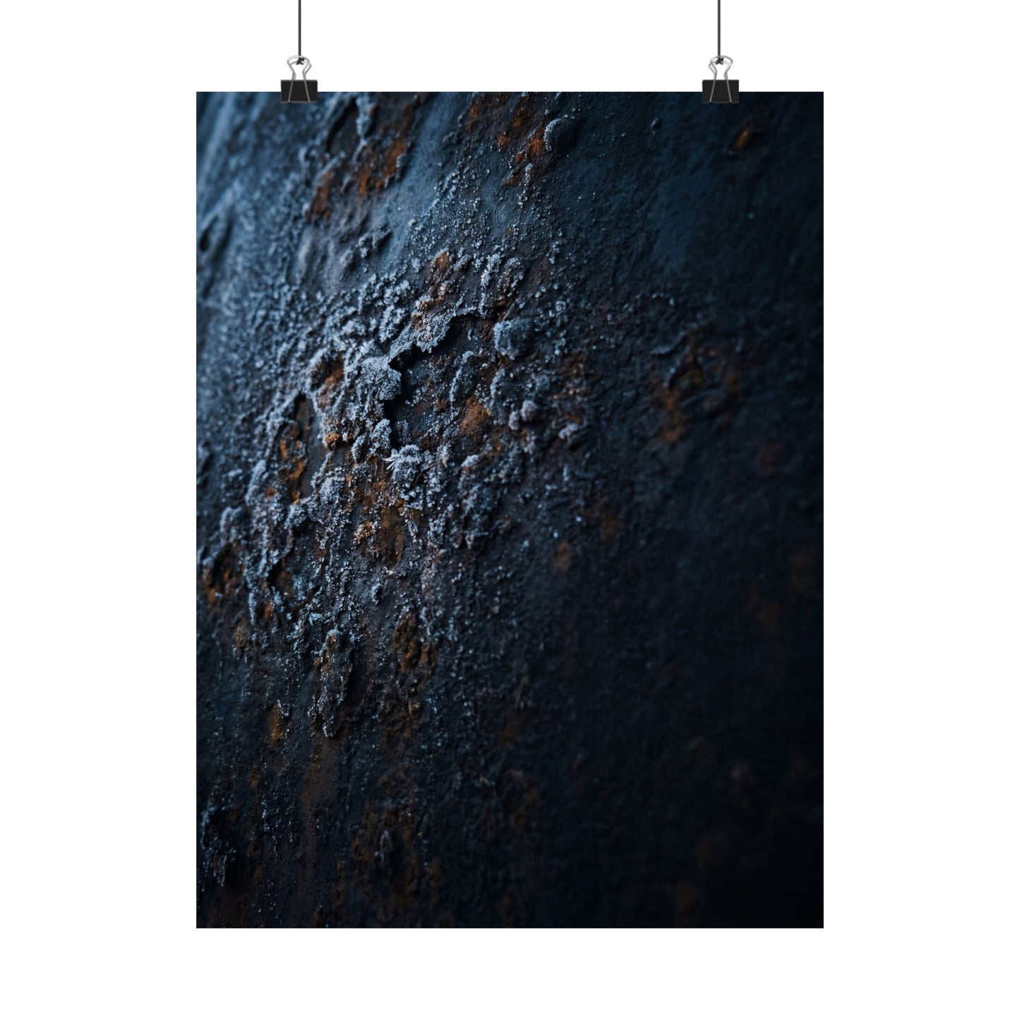 Rust Patina Wall Art Print | Winter Dark Japandi Shadow Zen Art Art Print