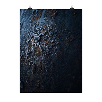 Rust Patina Wall Art Print | Winter Dark Japandi Shadow Zen Art Art Print
