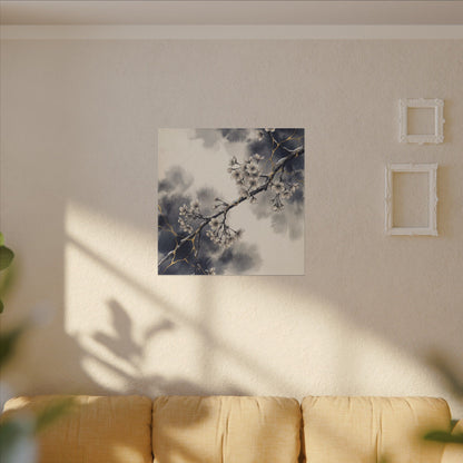 Ma Cherry Blossom Canvas Art - Kintsugi Gold Vein