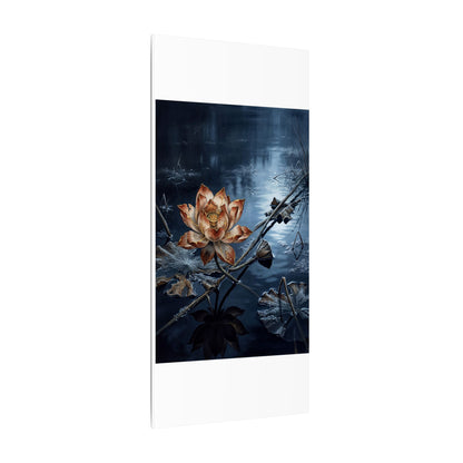 Winter Lotus Flower Broken Beauty Canvas Art | Healing Decor