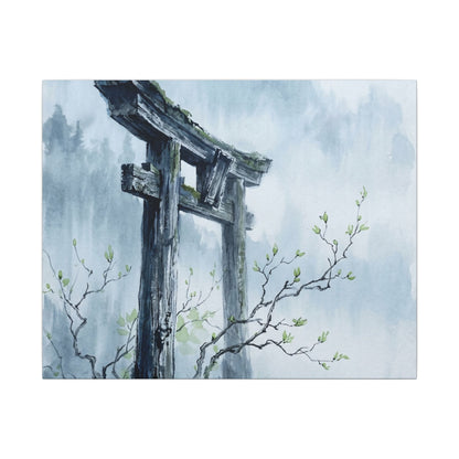 Torii Gate Canvas Art | Spring Zen Sumi E Art Art Print