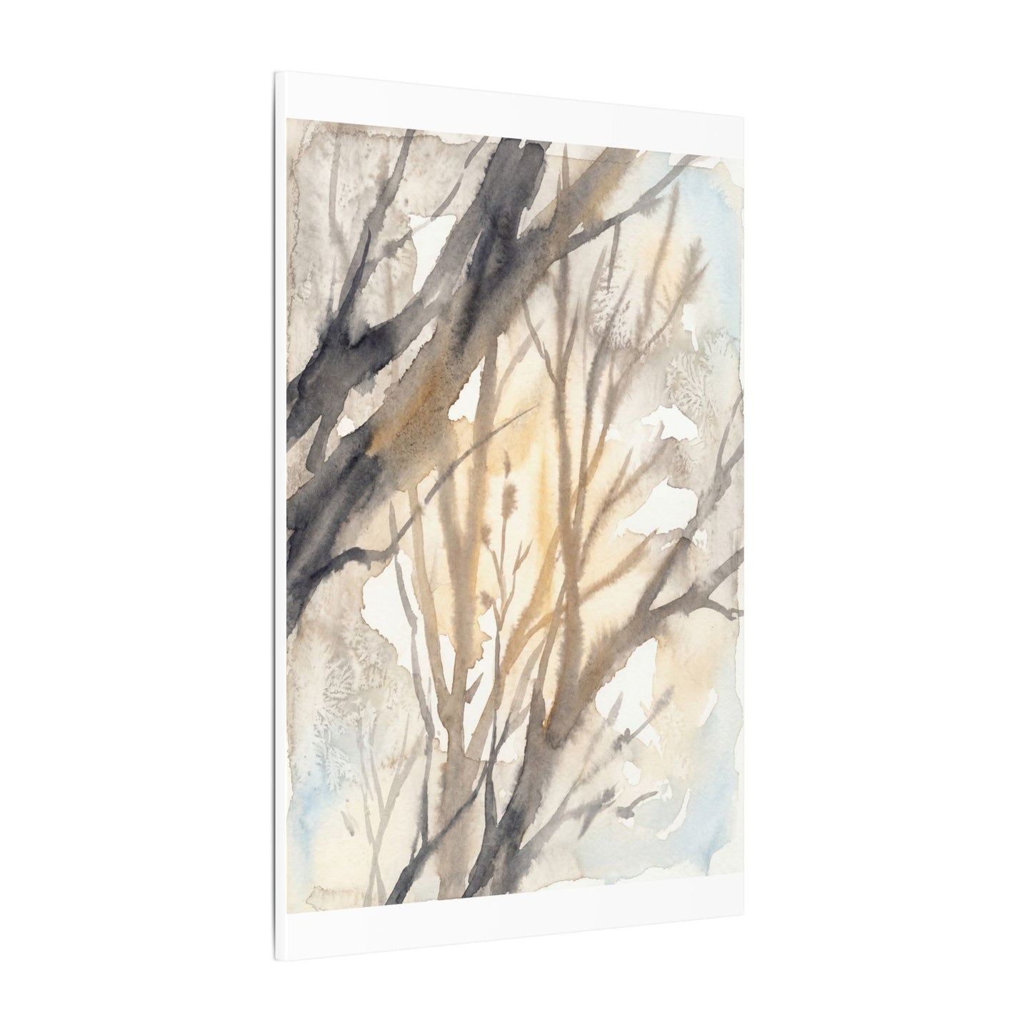 Ma Shadow Play Canvas Art - Japandi Watercolor
