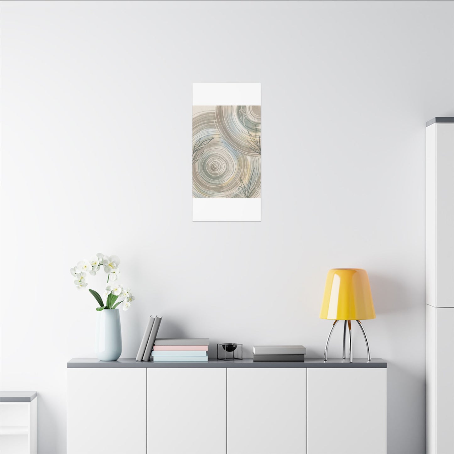 Kanso Water Ripple Canvas Art - Japandi Minimal Line
