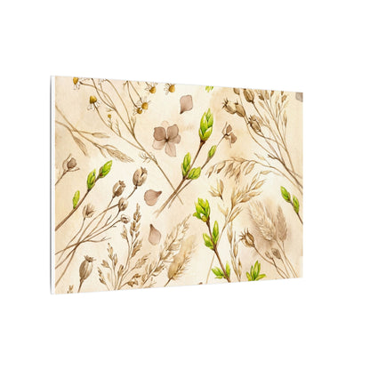 Spring Dried Flowers Watercolor Canvas Art | Earthy Decor