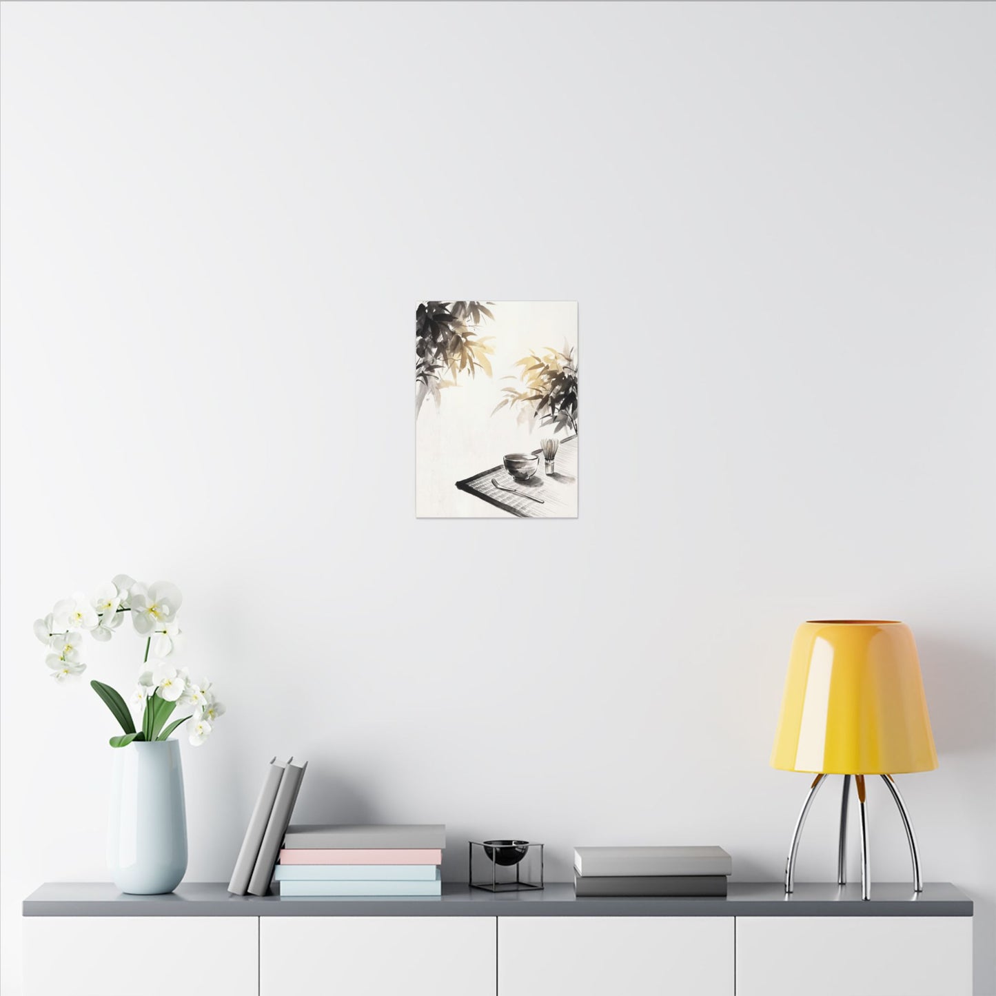 Tea Ceremony Sumi E Canvas Art | Serene Zen Art