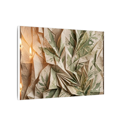Japandi Paper Fold in Candlelight | Texture Canvas Art