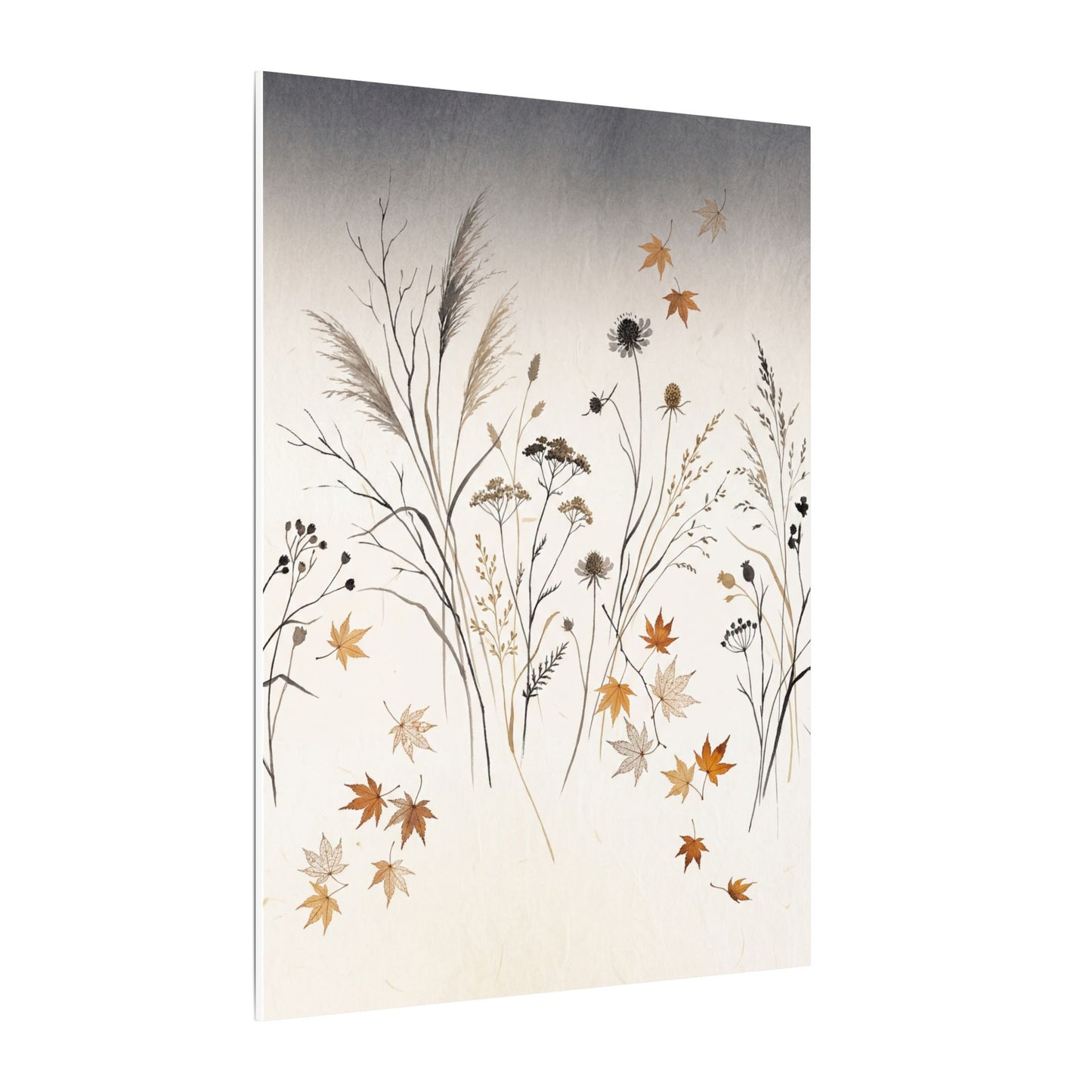 Dawn Dried Flowers Canvas Art - Japandi Kanso