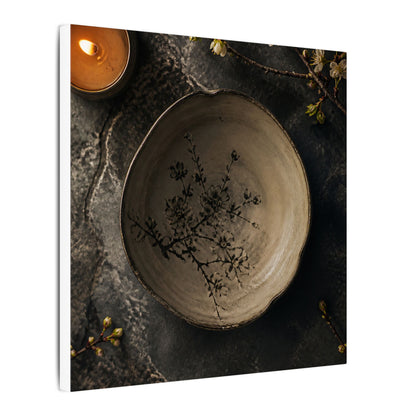 Ceramic Bowl Spring Canvas Art | Japandi Earthy Design