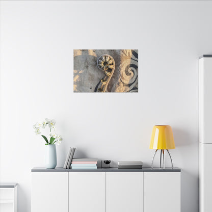 Fern Unfurling Canvas Art | Winter Japandi Japanese Pattern Art