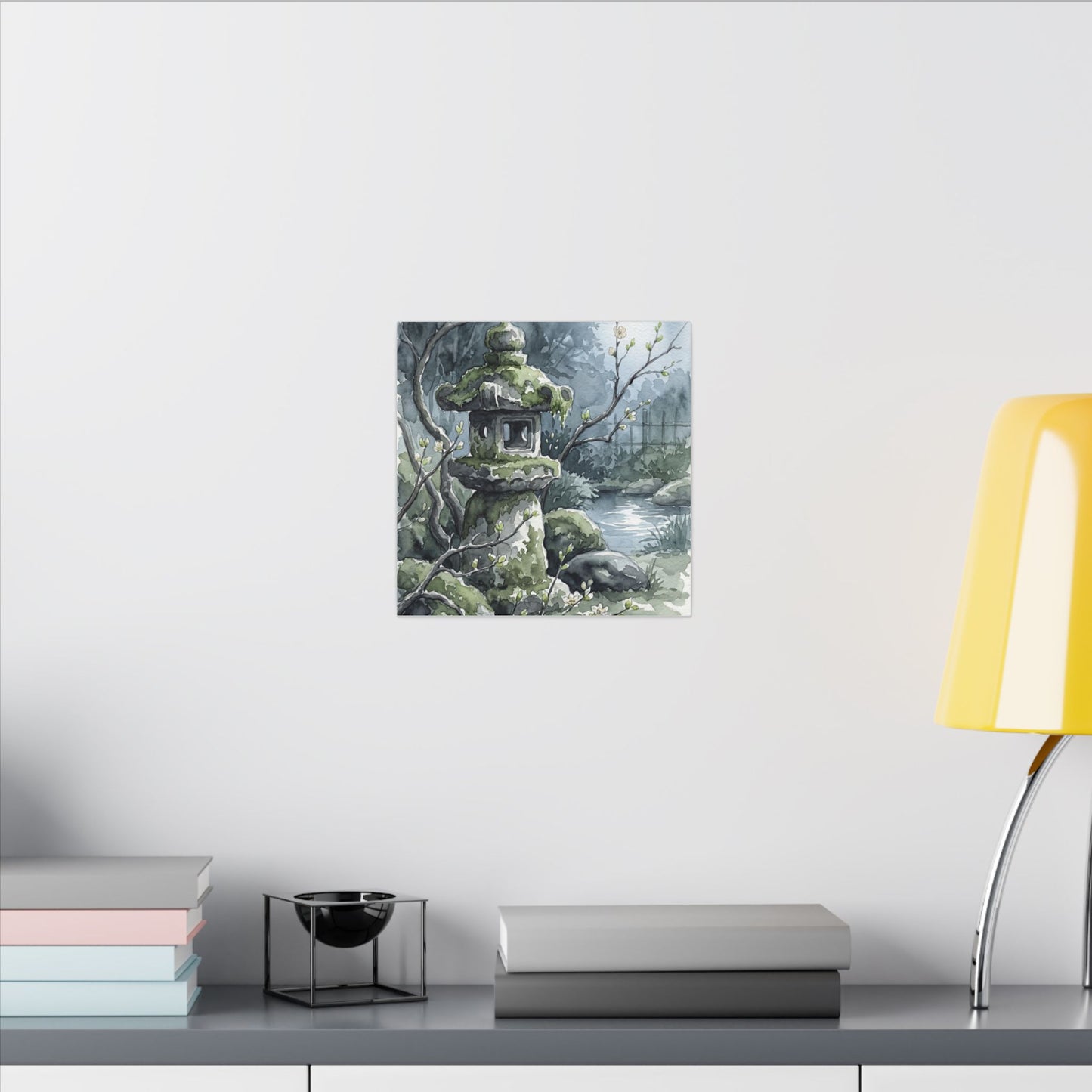 Moonlight Stone Lantern Canvas Art - Japandi Seijaku