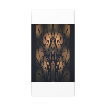 Dark Japandi Shadow Play in Golden Hour | Shadow Zen Canvas Art