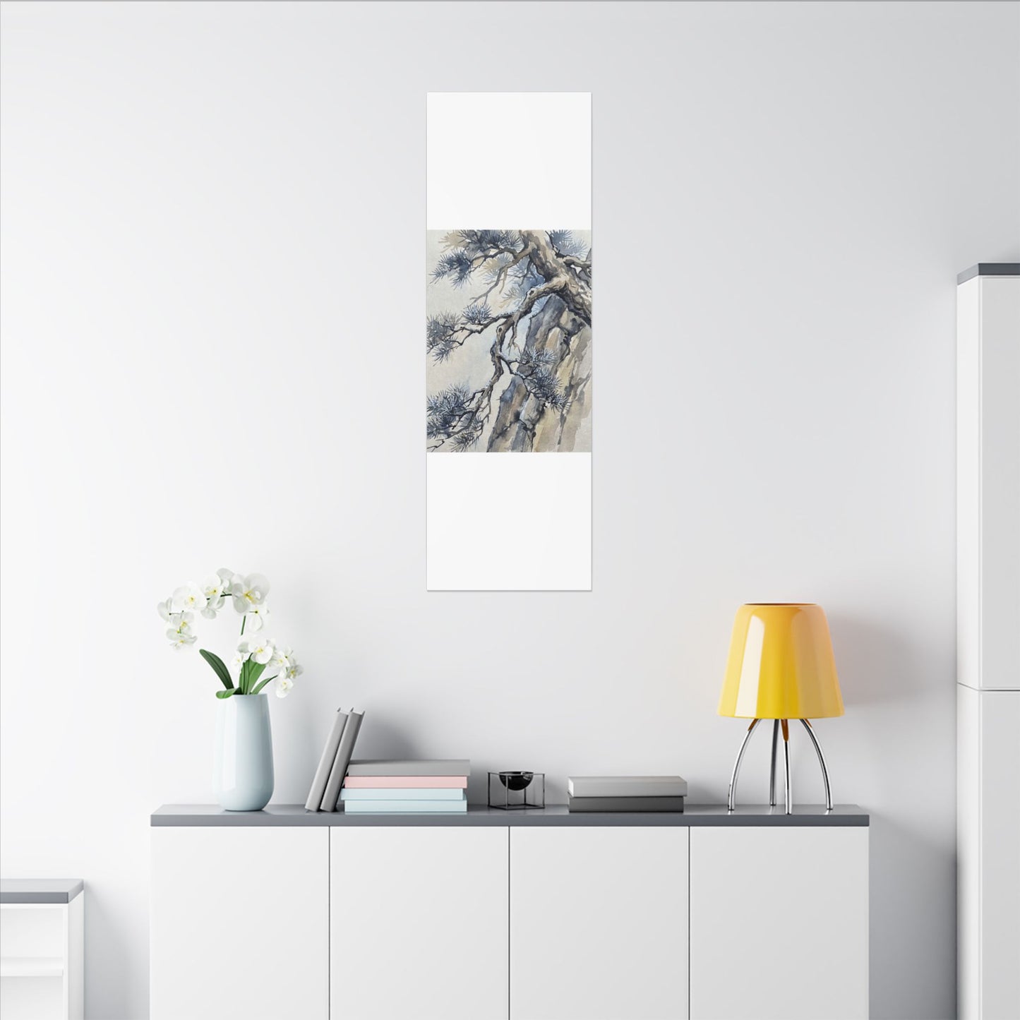 Moonlight Pine Tree Canvas Art - Japandi Seijaku