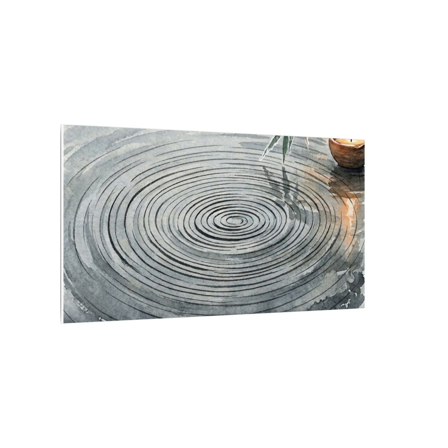 Water Ripple Sumi E Canvas Art | Calm Zen Art