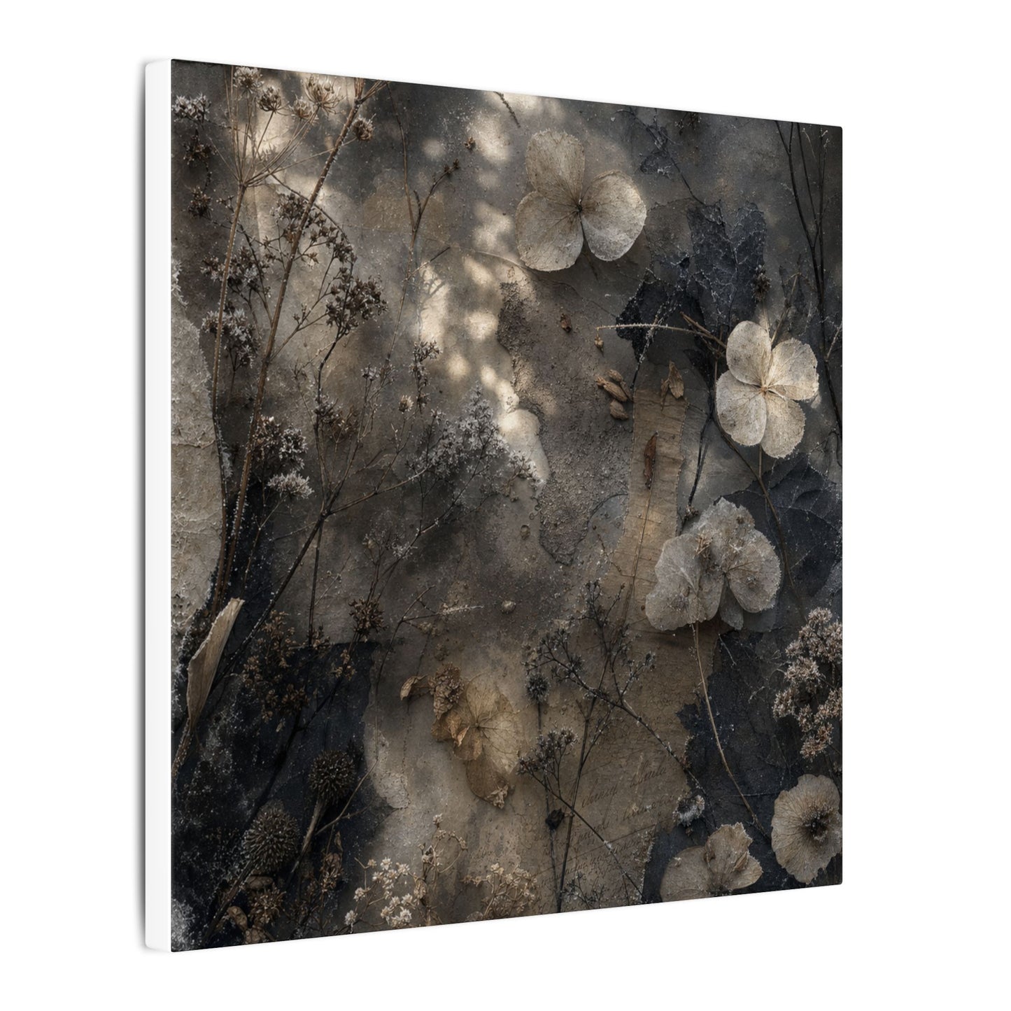 Winter Dried Flowers Texture Canvas Art | Elegant Decor