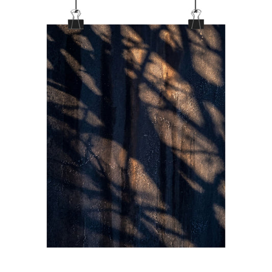 Shadow Play Shadow Zen Wall Art Print | Sophisticated Dark Japandi Art Art Print