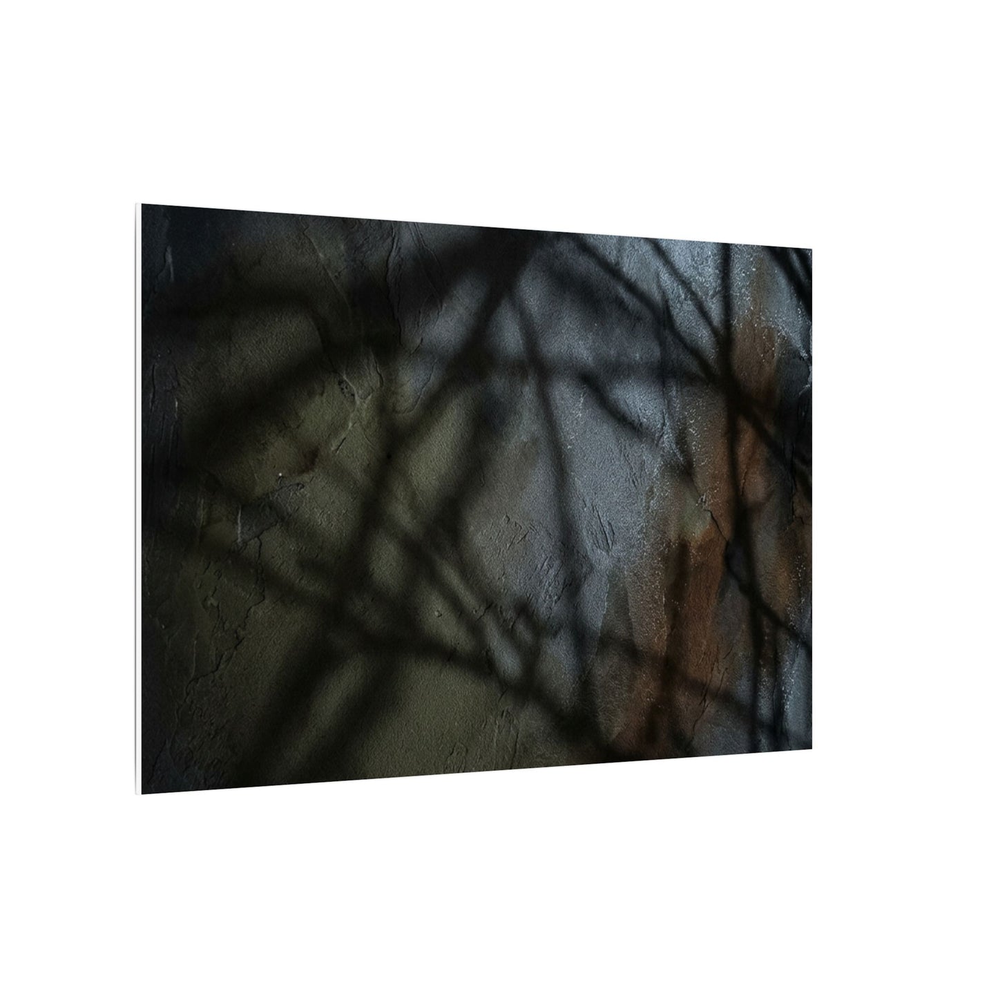 Shadow Play Dark Texture Canvas Art | Sophisticated Dark Japandi Art