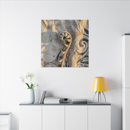 Fern Unfurling Canvas Art | Winter Japandi Japanese Pattern Art