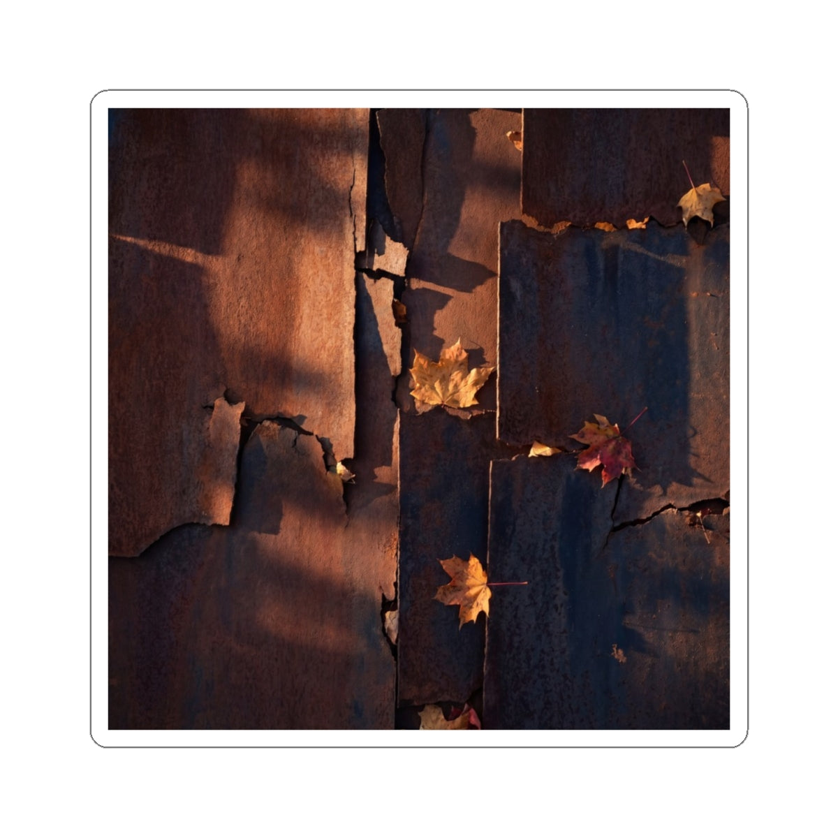 Rust Patina Sticker | Autumn Dark Japandi Shadow Zen Art