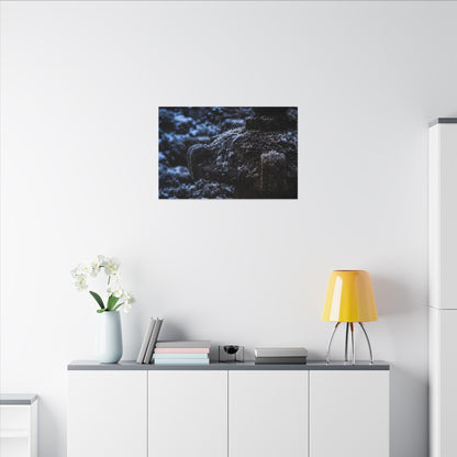 Moody Stone Lantern Canvas Art - Shadow Zen Dark Japandi