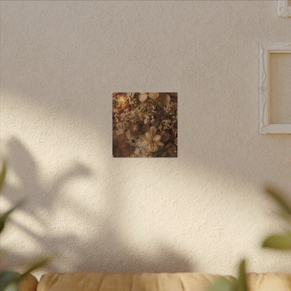 Spring Dried Flowers Japanese Pattern Canvas Art | Earthy Decor