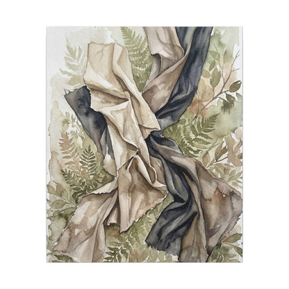 Silk Drape Summer Canvas Art | Japandi Cozy Design