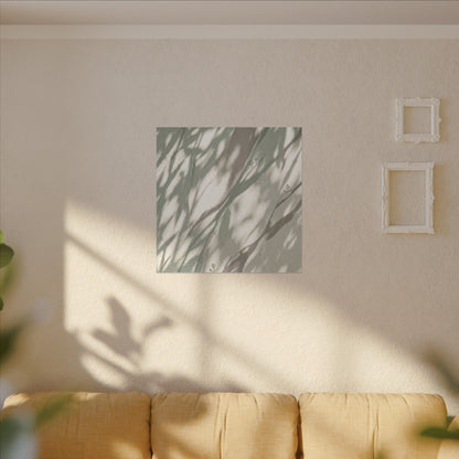 Japandi Shadow Play in Dappled | Japanese Pattern Canvas Art