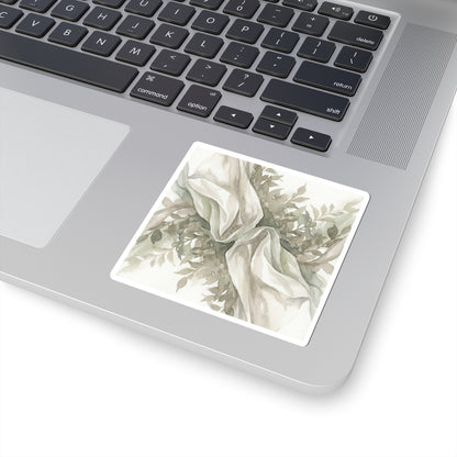 Silk Drape Watercolor Sticker | Cozy Japandi Art Art Print