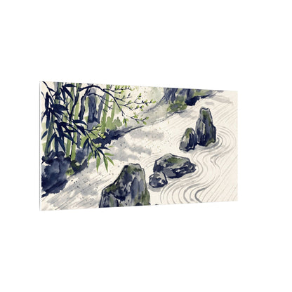 Dappled Rock Garden Canvas Art - Zen Mono No Aware