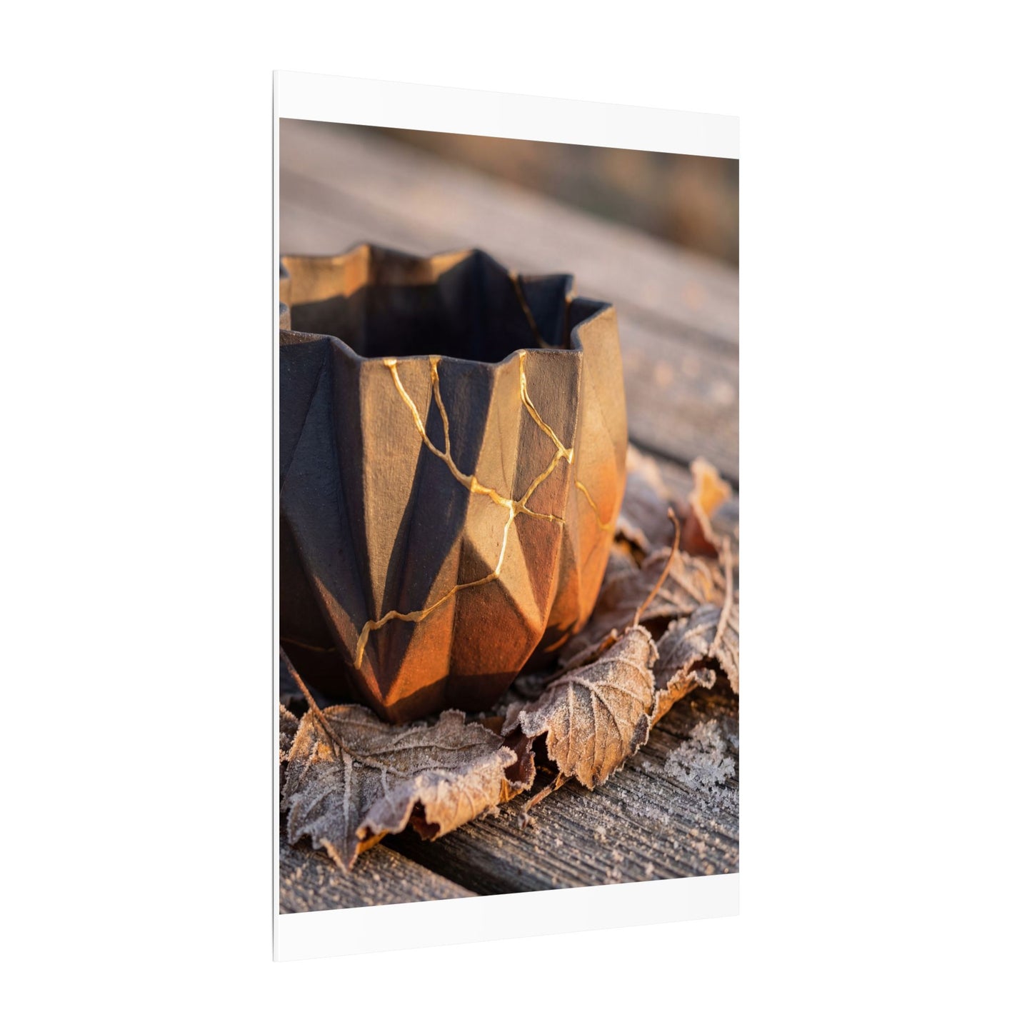 Paper Fold Gold Repair Canvas Art | Philosophical Kintsugi Art