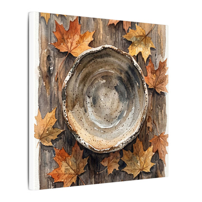 Ma Ceramic Bowl Canvas Art - Japandi Watercolor