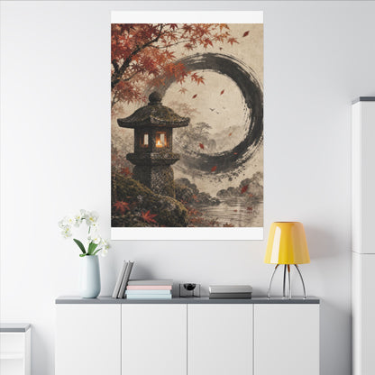 Ma Stone Lantern Canvas Art - Zen Enso