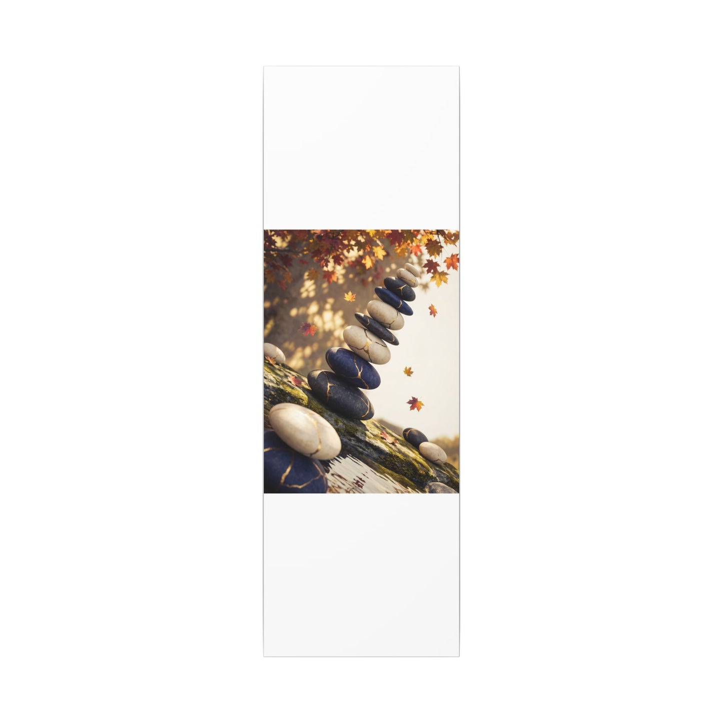Ma River Stones Canvas Art - Kintsugi Gold Vein