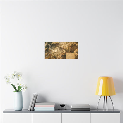 Spring Ocean Wave Herbarium Canvas Art | Nostalgic Decor