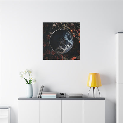 Autumn Ceramic Bowl Shadow Zen Canvas Art | Bold Decor