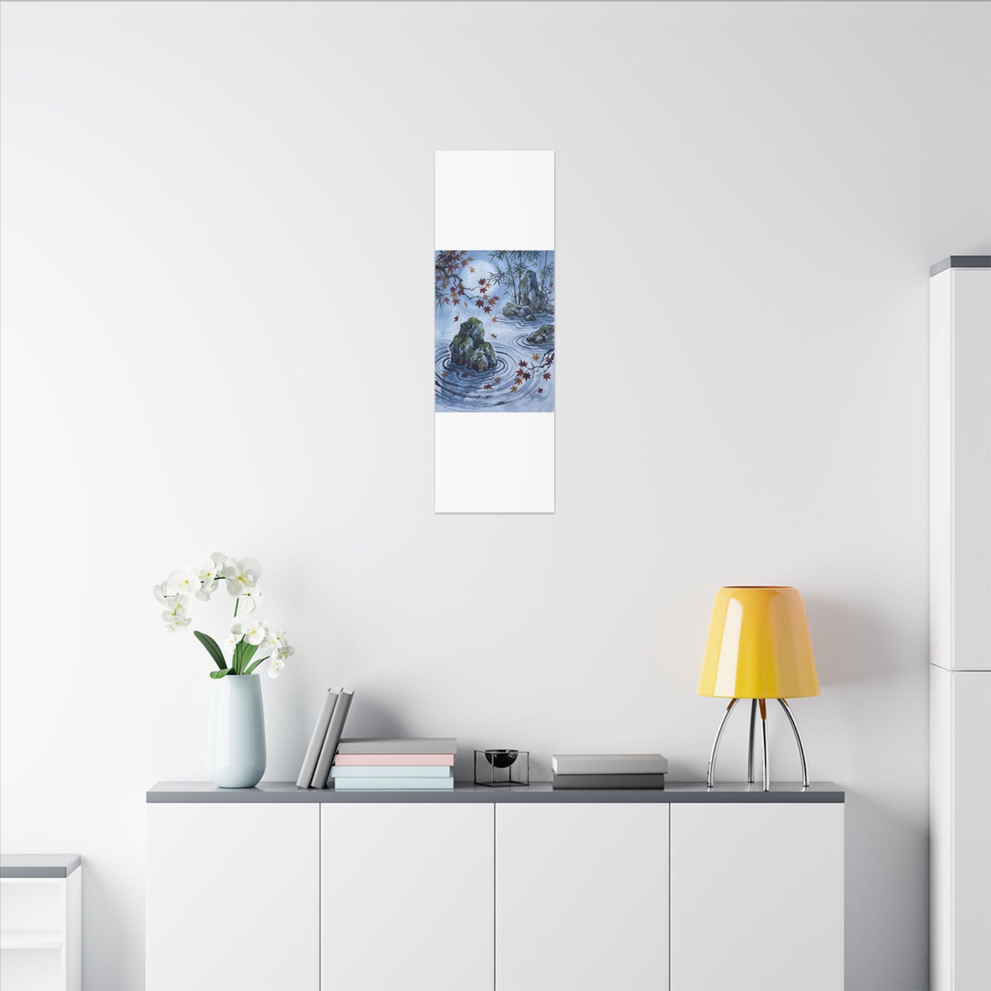 Rock Garden Autumn Canvas Art | Zen Tranquil Design