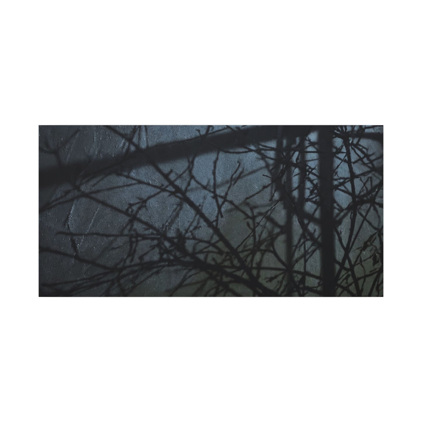 Moonlight Shadow Play Canvas Art - Dark Japandi Shibui