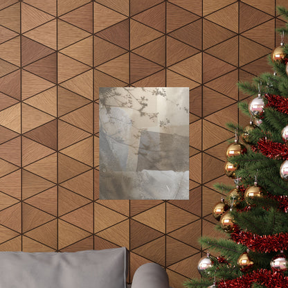 Shadow Play Winter Wall Art Print | Japandi Elegant Design