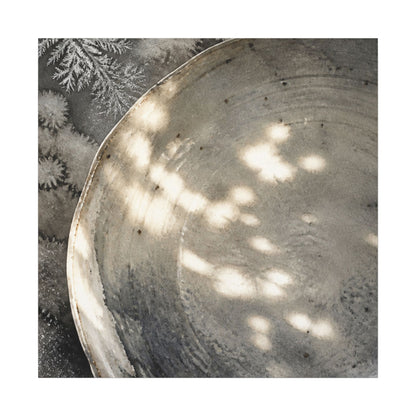 Ceramic Bowl Watercolor Canvas Art | Warm Japandi Art