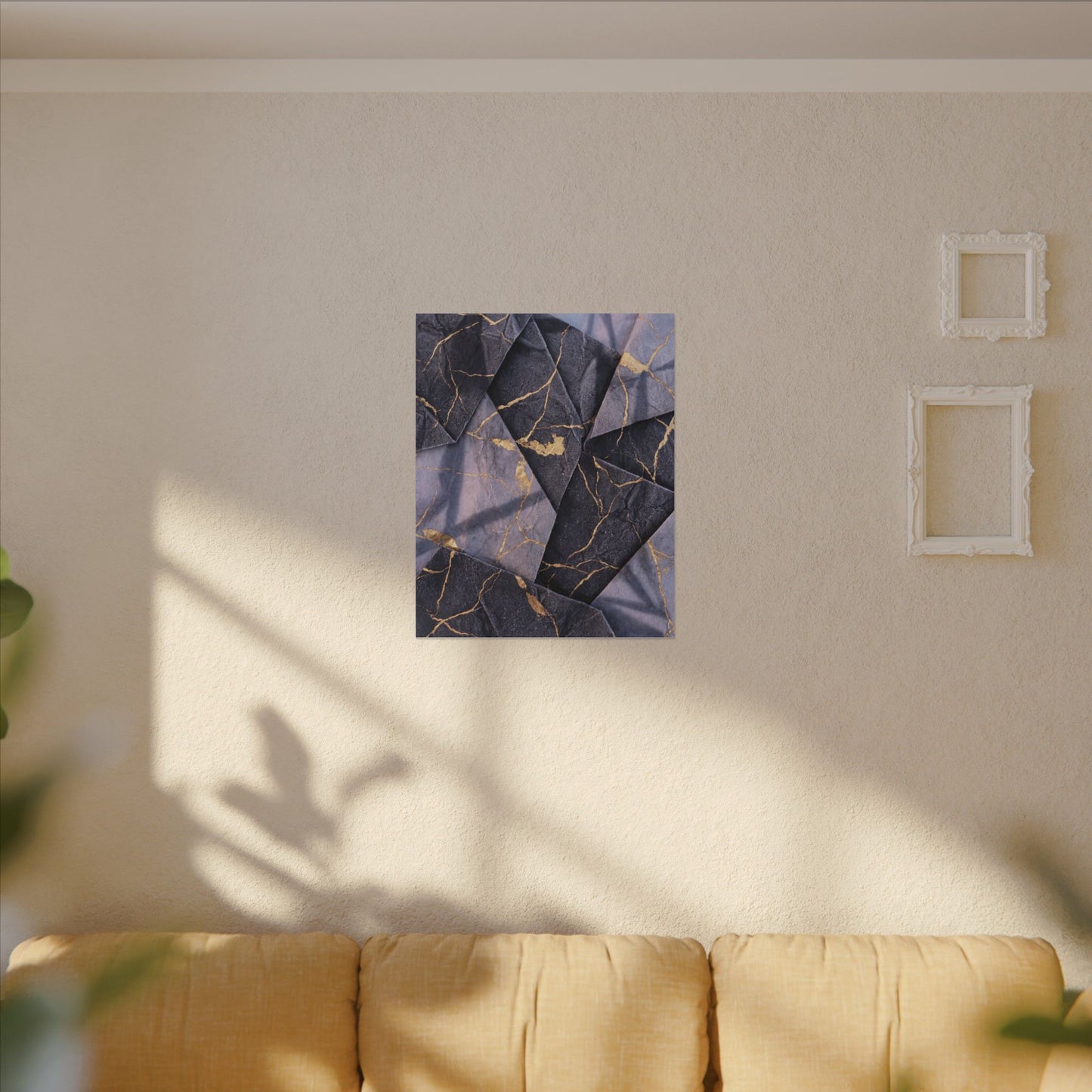 Seijaku Paper Fold Canvas Art - Kintsugi Gold Vein