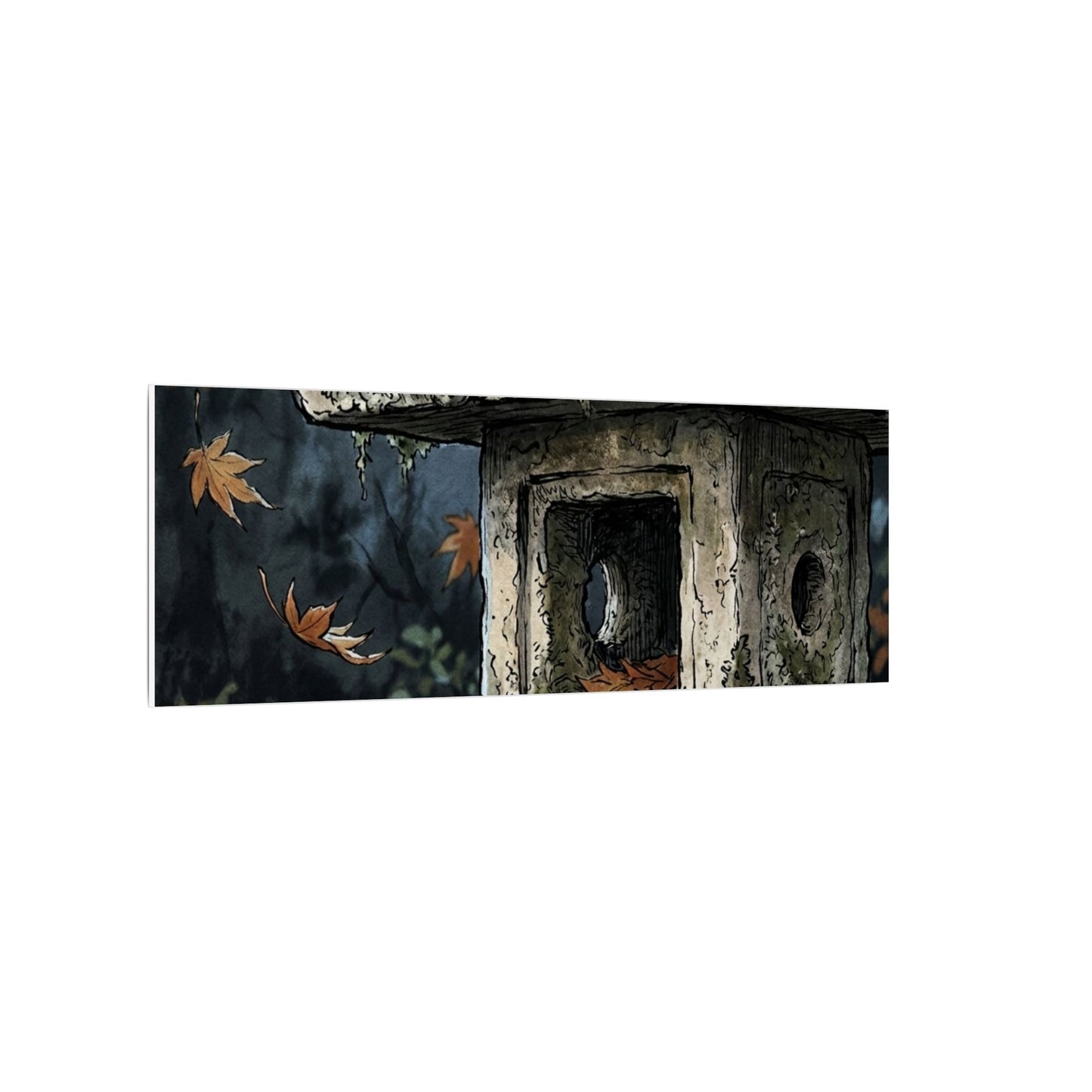 Shibui Stone Lantern Canvas Art - Japandi Minimal Line