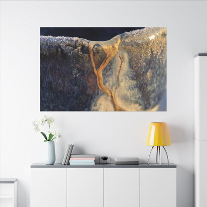 Winter Ceramic Bowl Gold Vein Canvas Art | Healing Decor