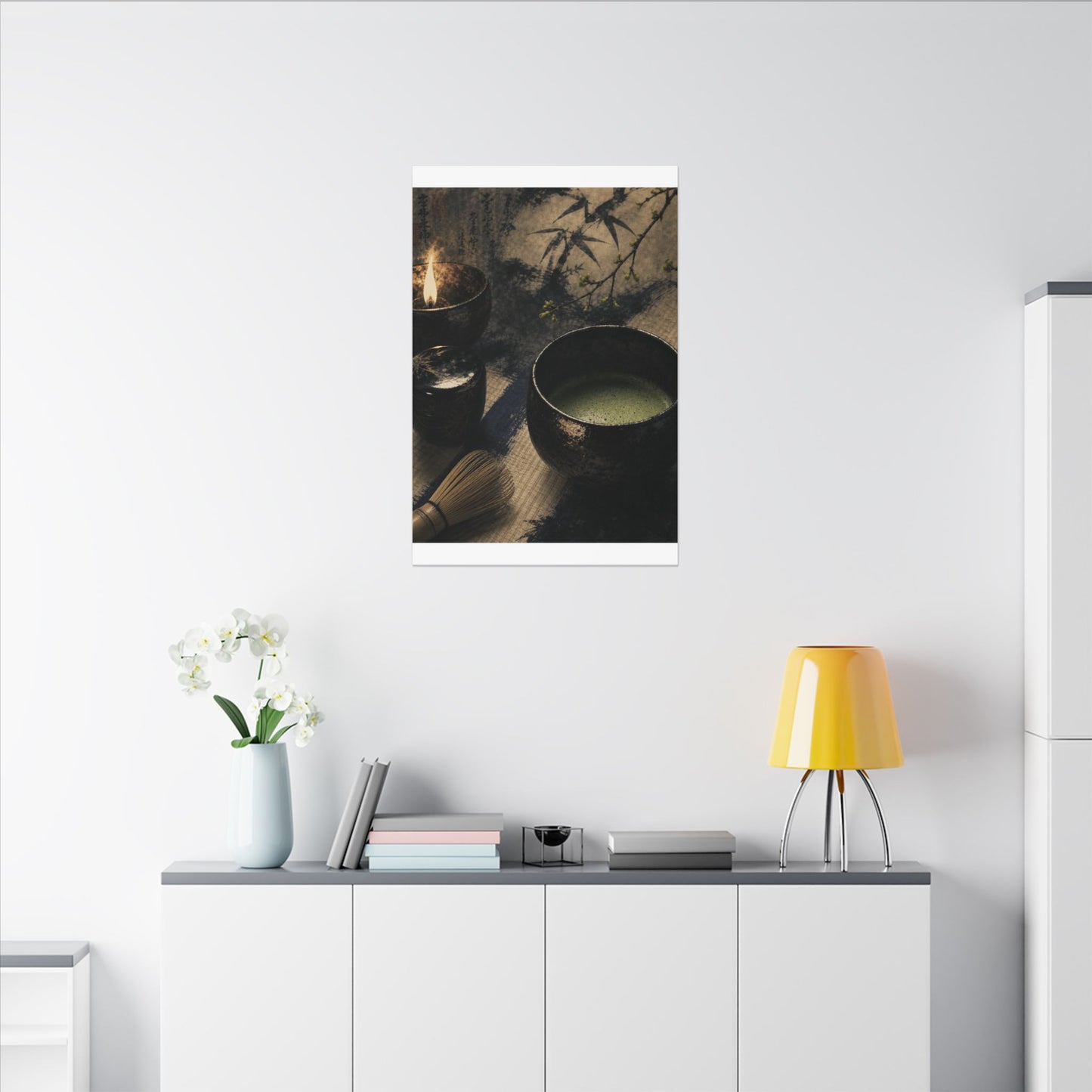 Ma Tea Ceremony Canvas Art - Zen Sumi E