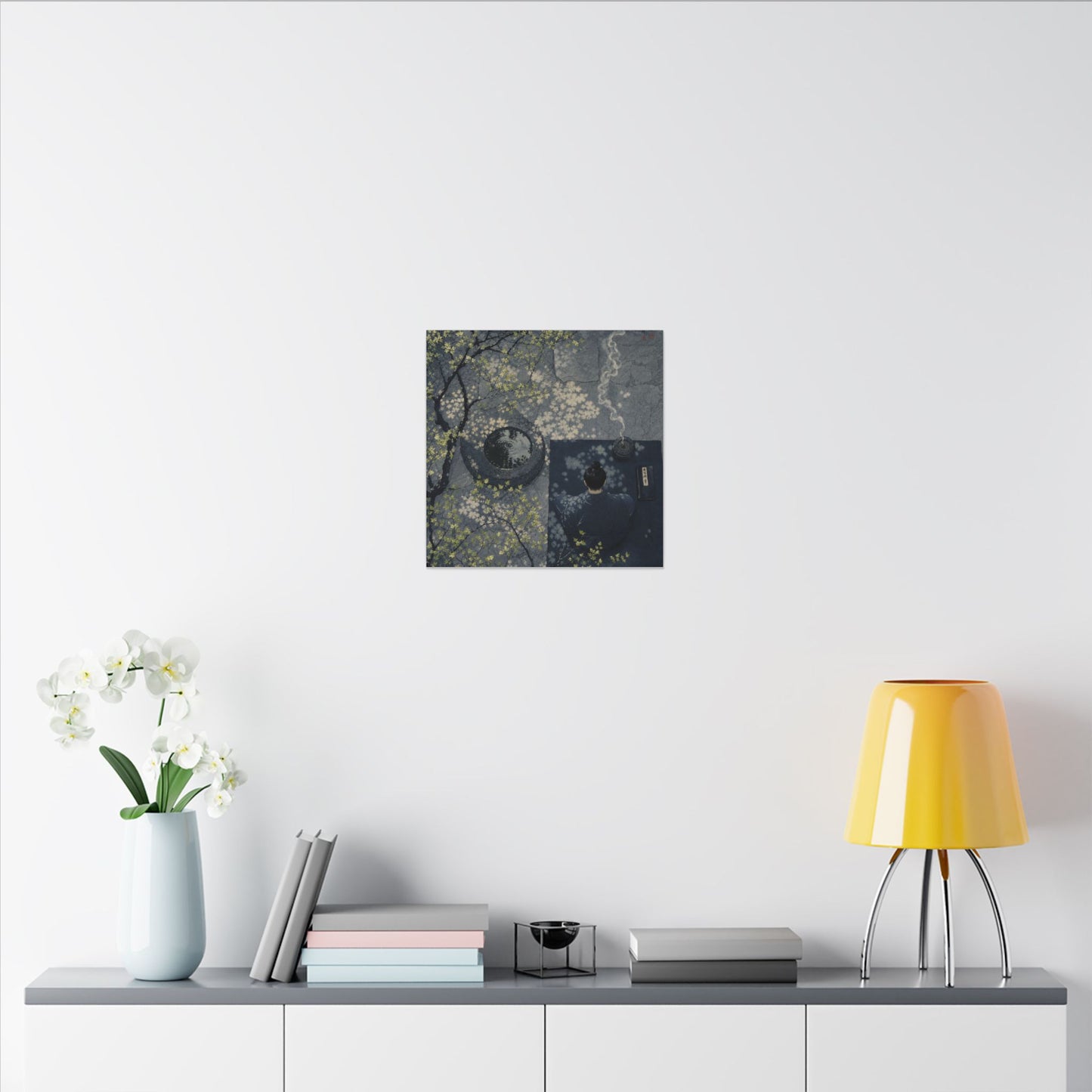Spring Incense Smoke Ukiyo E Inspired Canvas Art | Tranquil Decor