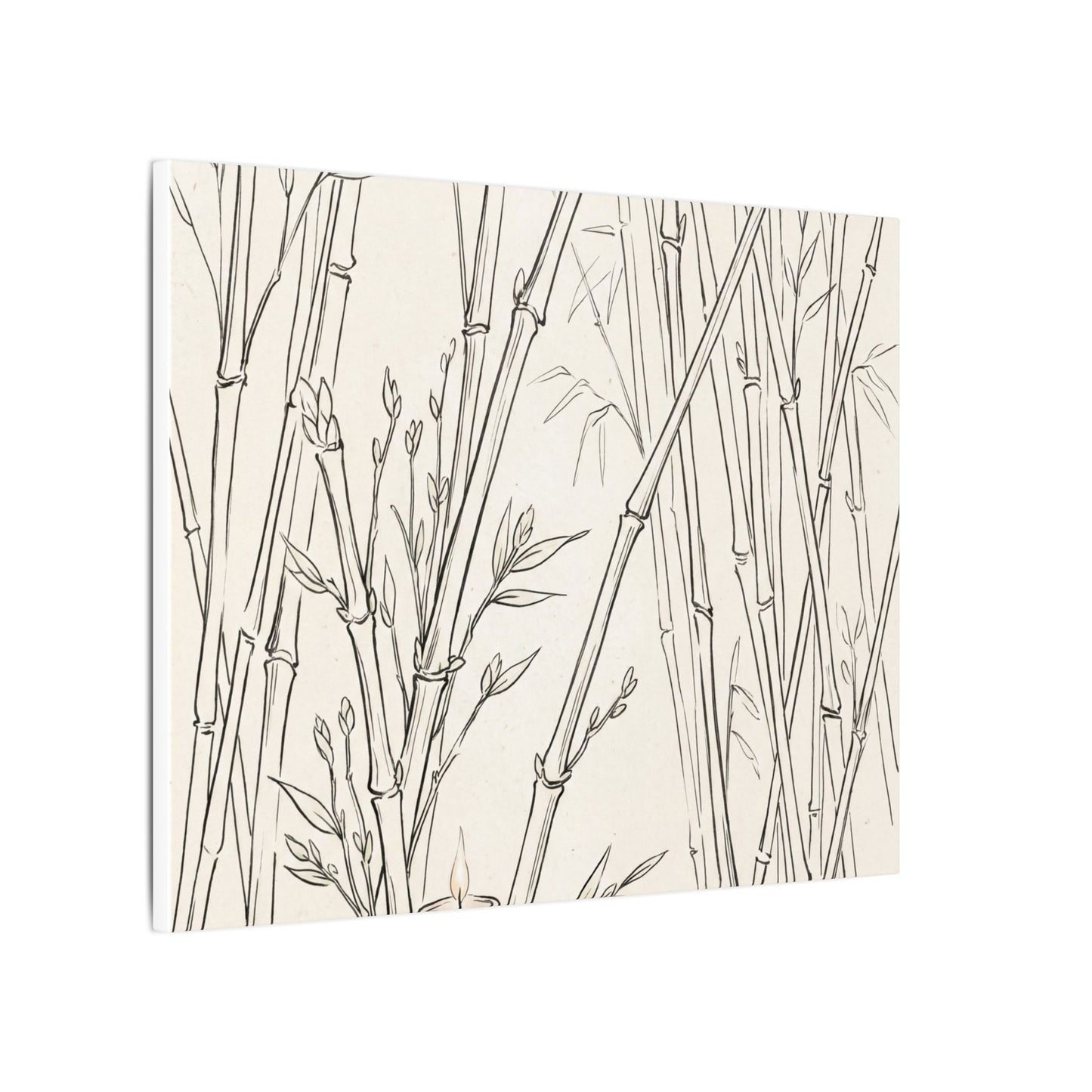 Candlelight Bamboo Grove Canvas Art - Japandi Fukinsei