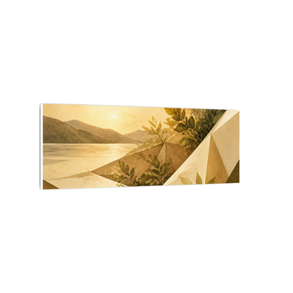 Golden Hour Paper Fold Canvas Art - Japandi Ma