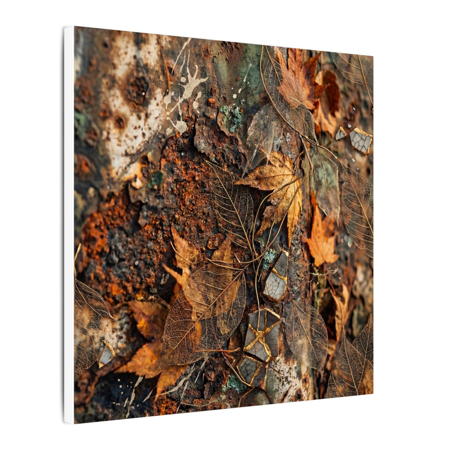 Rust Patina Canvas Art | Autumn Japandi Texture Art