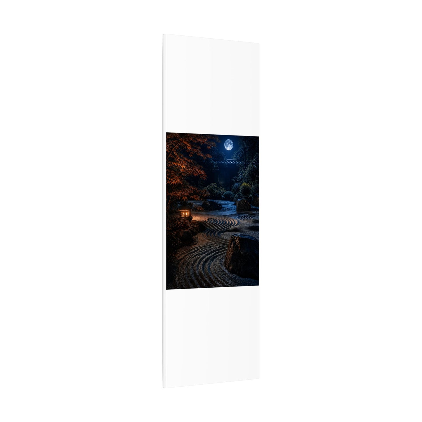 Summer Rock Garden Shadow Zen Canvas Art | Moody Decor