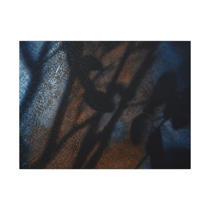 Moonlight Shadow Play Canvas Art - Dark Japandi Ma